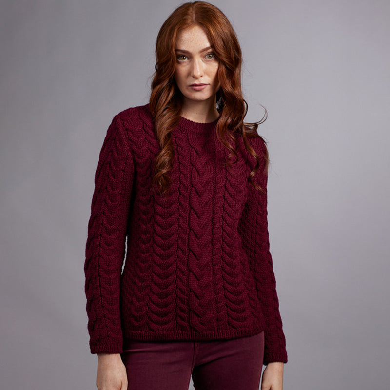 Women's Vintage Traditional Aran Sweater artswardrobe