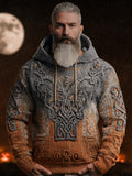 Men's Vintage Halloween Viking Embroidered Sweater artswardrobe
